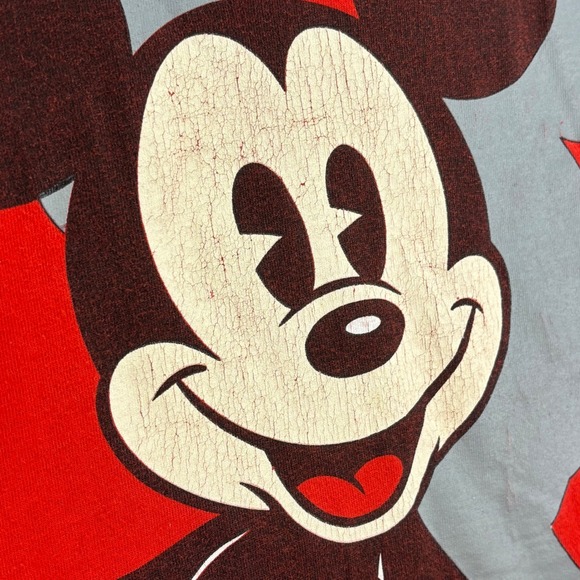 Vintage Mickey & Co. Disney Red T-Shirt Mickey Mouse Graphic Single Stitch Sz L - Picture 8 of 10